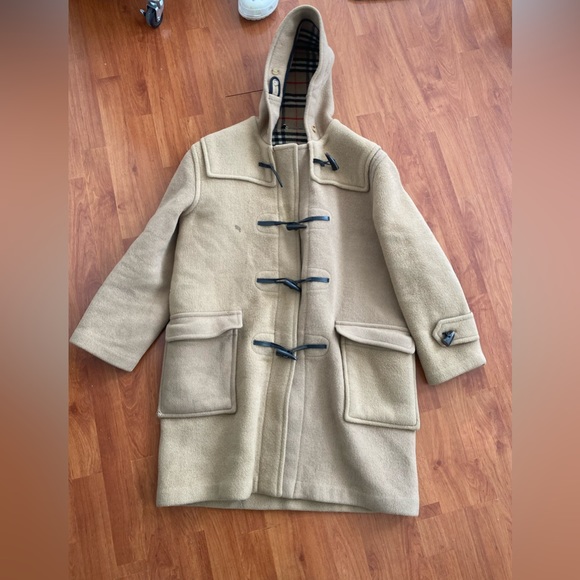 Burberry Blackwell Wool Duffle Coat Camel Beige Women's Size US 8 Reg Nova Check - Picture 3 of 13